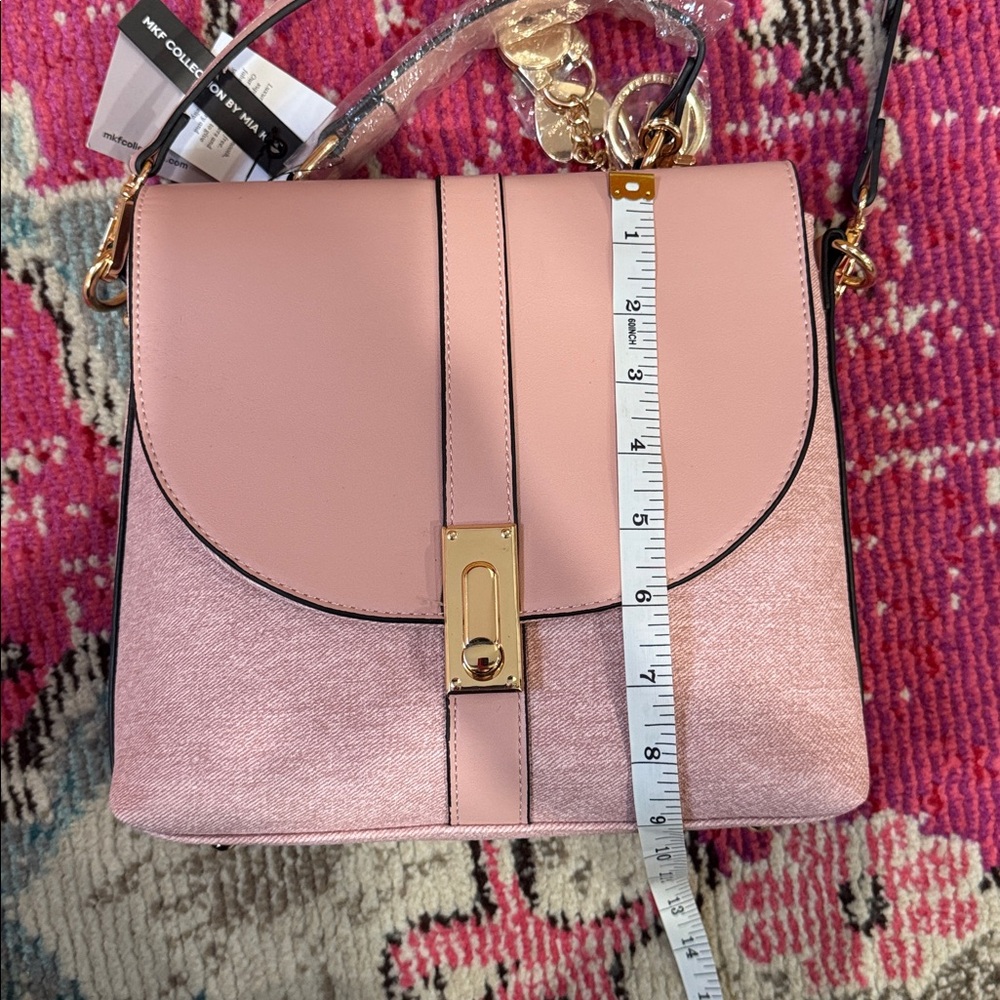 Mkf Collection by Mia K Pink Gold Crossbody Maren Shoulder Bag Purse NWT - Picture 12 of 17